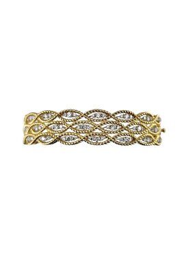 Roberto Coin 18K Yellow Gold Barocco Diamond Bangle Bracelet #25062
